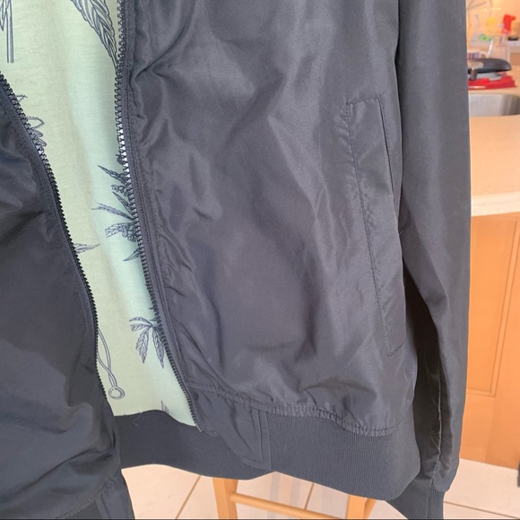 Unisex XL Tweed Black Bomber Jacket with Green Lining - Picture 4 of 7